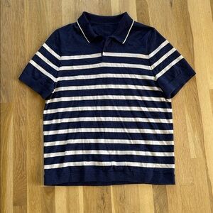 Lululemon Men New Venture Short-Sleeve Knit Polo Shirt Heathered Club Blue XL?